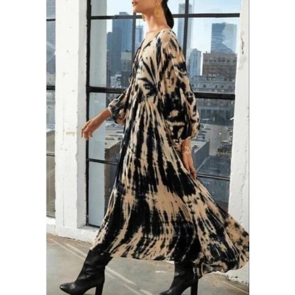 Young‎ Fabulous & Broke Sheer Tallia Tie Dye Oversized Maxi Dress Small - Picture 2 of 9